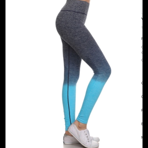 Blue Workout Leggings. - Picture 6 of 6