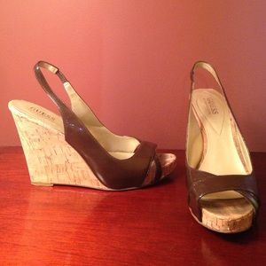 Guess brown wedges