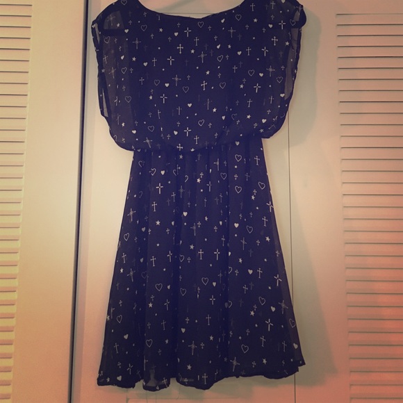 Blk and white sheer dress