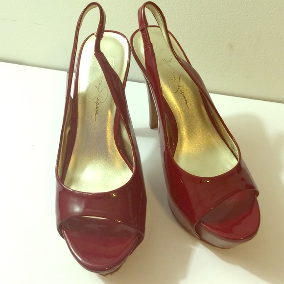 Jessica Simpson Cranberry Colored Pumps