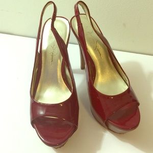 Jessica Simpson Cranberry Colored Pumps