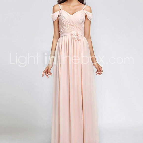 Blush pink prom dress