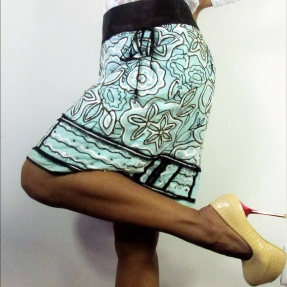 Etcetera Floral Floral Skirt