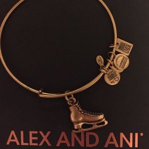 Alex and Ani gold skate bracelet
