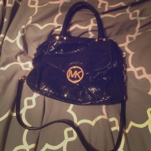 Michael Kors Black and Gold Purse
