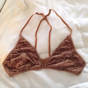Free people velvet Bralette