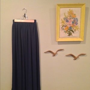American Apparel Navy Chiffon Maxi Skirt