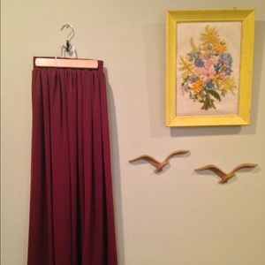 American Apparel Burgundy Chiffon Maxi Skirt