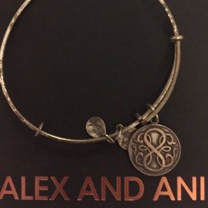 Alex & Ani silver path of life charm bracelet