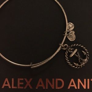 Alex & Ani silver anchor charm bangle