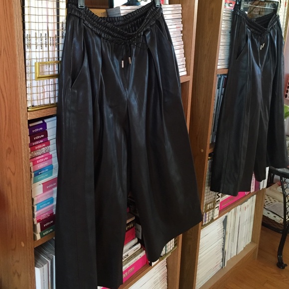 Zara Pants - Zara faux leather culottes Zara Pants - Zara faux leather culottes