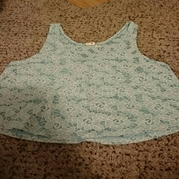 Teal crop top