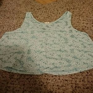 Teal crop top