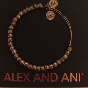 Alex & Ani gold Euphrates beaded bangle