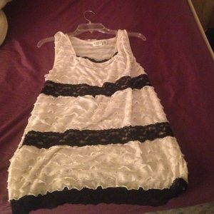 Dressy white and black shirt