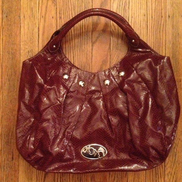 XOXO large red and black satchel