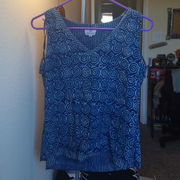 Hand block print tank