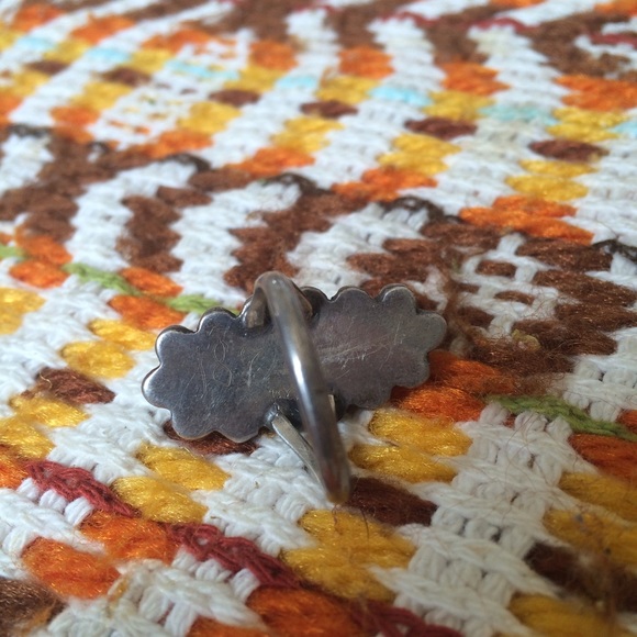 💍 Vintage Turquoise Abalone Onyx Ring Boho Silver - Picture 4 of 4