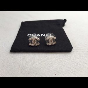 Chanel CC crystal earrings