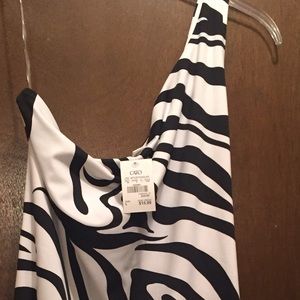 Animal print one shoulder shirt