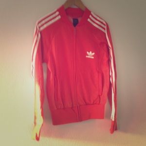 Unisex Size S Red w/ White adidas Track Jacket