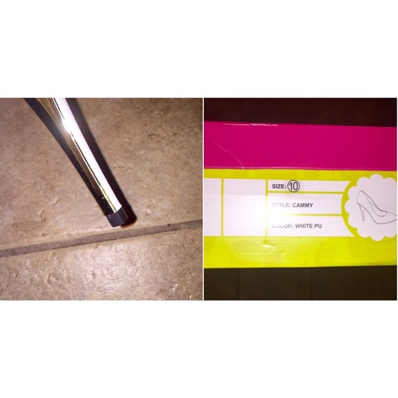 🚫SOLD🚫 Cammy White Pu heels - Picture 4 of 4