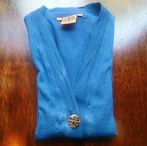 Tory Burch Cobalt Blue Simone cardigan