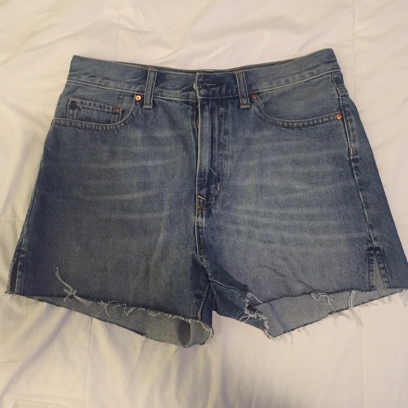 GAP high waisted jean shorts