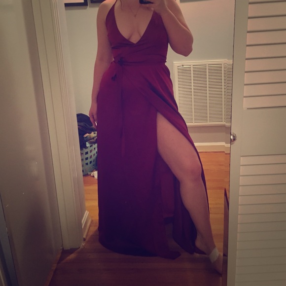 Maroon sexy dress
