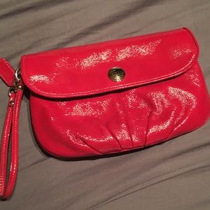 Coach Red Patent leather wristlet