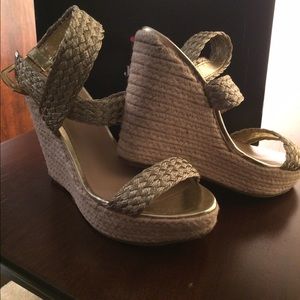 JustFab strappy wedges