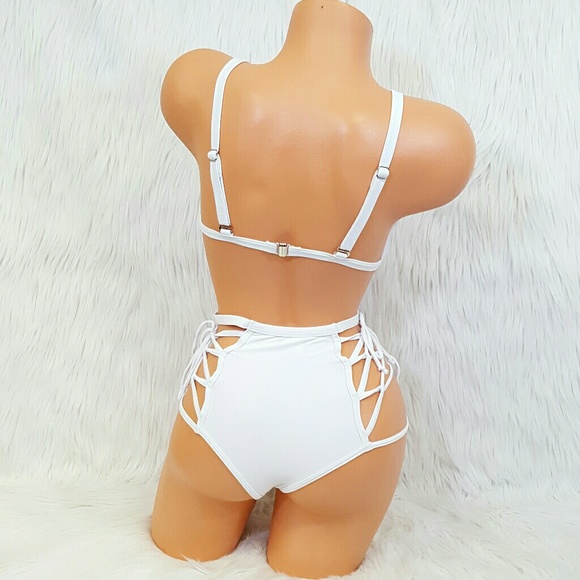 Strappy Tie Up High Waist Bikini - Picture 3 of 3