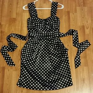 Polka dot cocktail dress