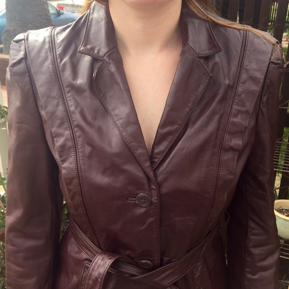 ✌️Vintage Leather Oxblood Jacket - Picture 4 of 4