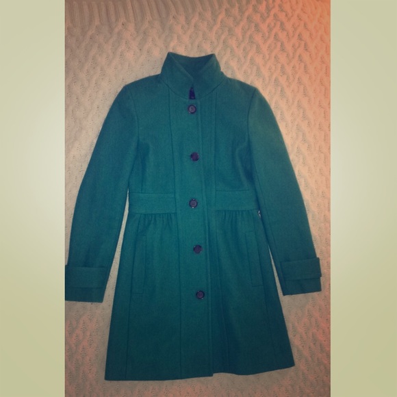 J. Crew green peacoat size 2