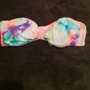 Victoria secret pink tie dye bathing suit top.