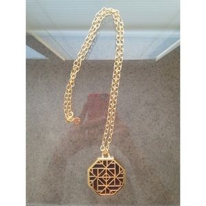 Tory Burch Solid Perfume Pendant Necklace