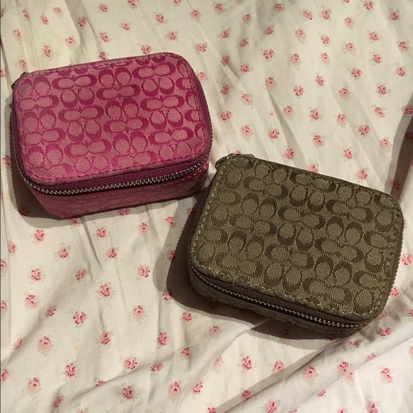 Two Coach Pill Cases