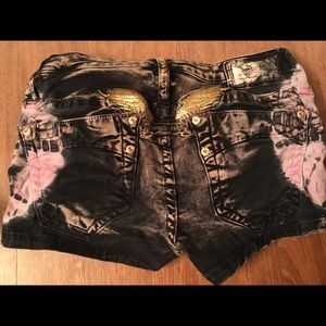 Authentic Robins Jean tie dye shorts