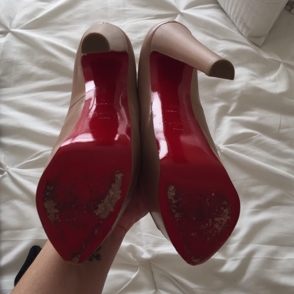 Christian louboutin alta Vicki nude peep toe pump - Picture 3 of 4