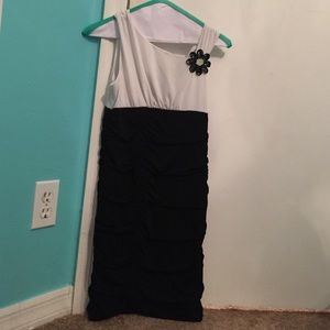 Black and White Flower Dress