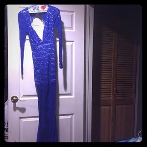 Blue sexy wedding or prom dress !