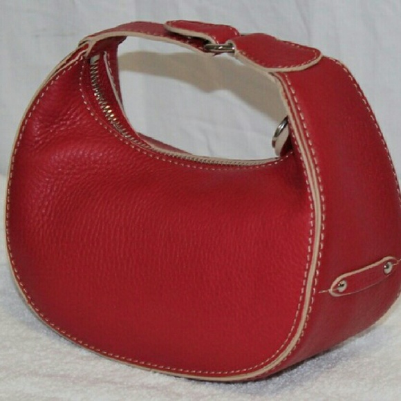 COLE HAAN: Chic Red Petit Leather Bag - NWOT - Picture 2 of 4