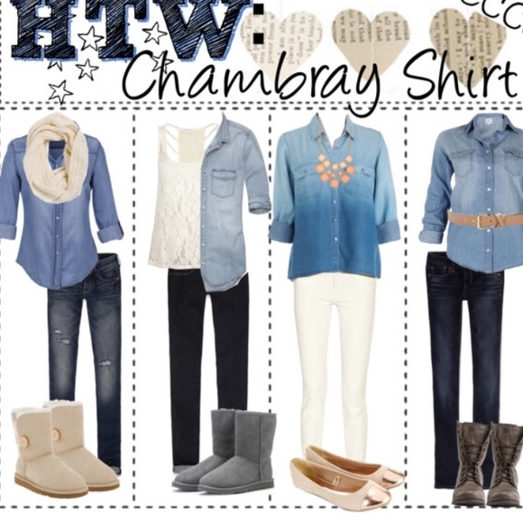 GIFTEDRoll Tab Dark Wash Chambray Button Tunic - Picture 3 of 4