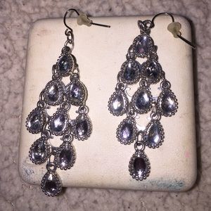 Silver earrings!! Worn once!