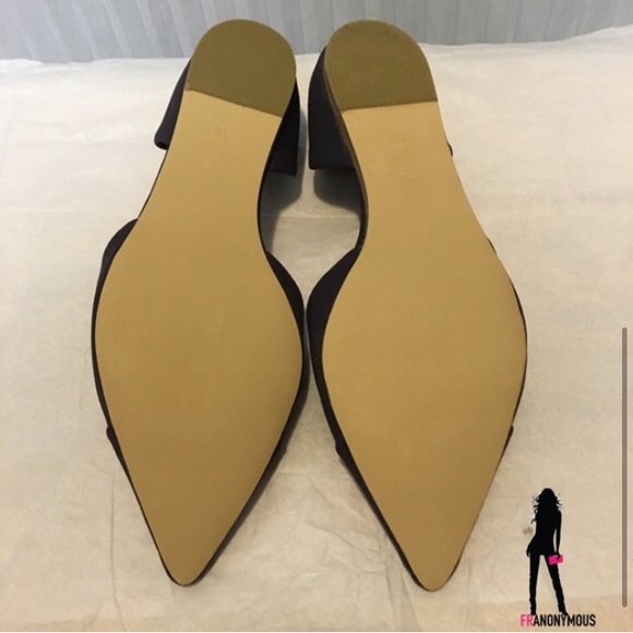 Purple Canvas D'Orsay Flats 6 - Picture 3 of 4