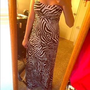 Zebra maxi dress