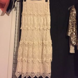 Chelsea and Violet crochet maxi skirt