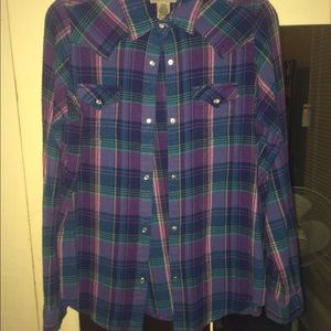 Wrangler Long Sleeve Plaid Shirt