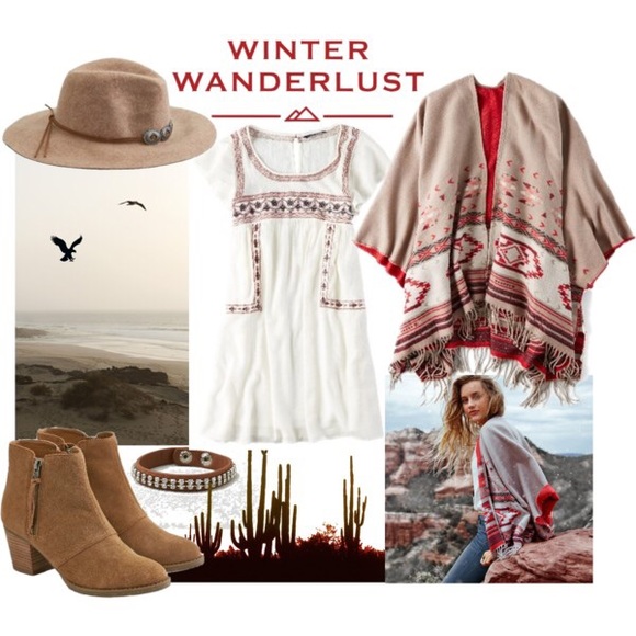 AE winter wanderlust poncho